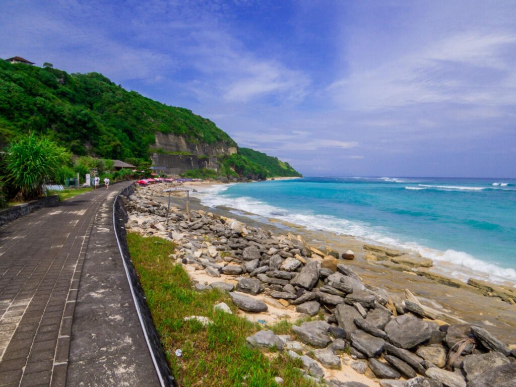 Pandawa Beach Cliff And Road View